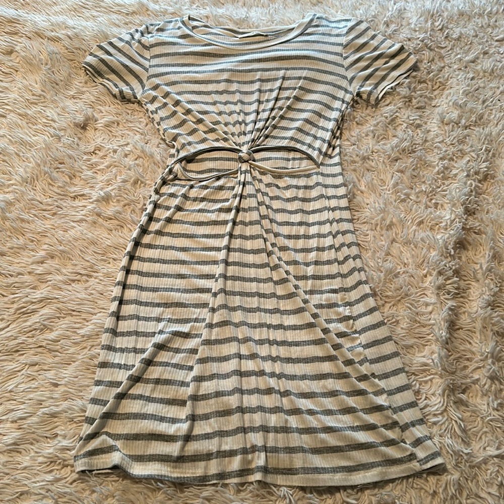 Promesa Striped Cut-Out Dress, size M.